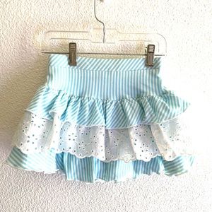 CHASE N’ LONDON blue striped ruffled skort-various